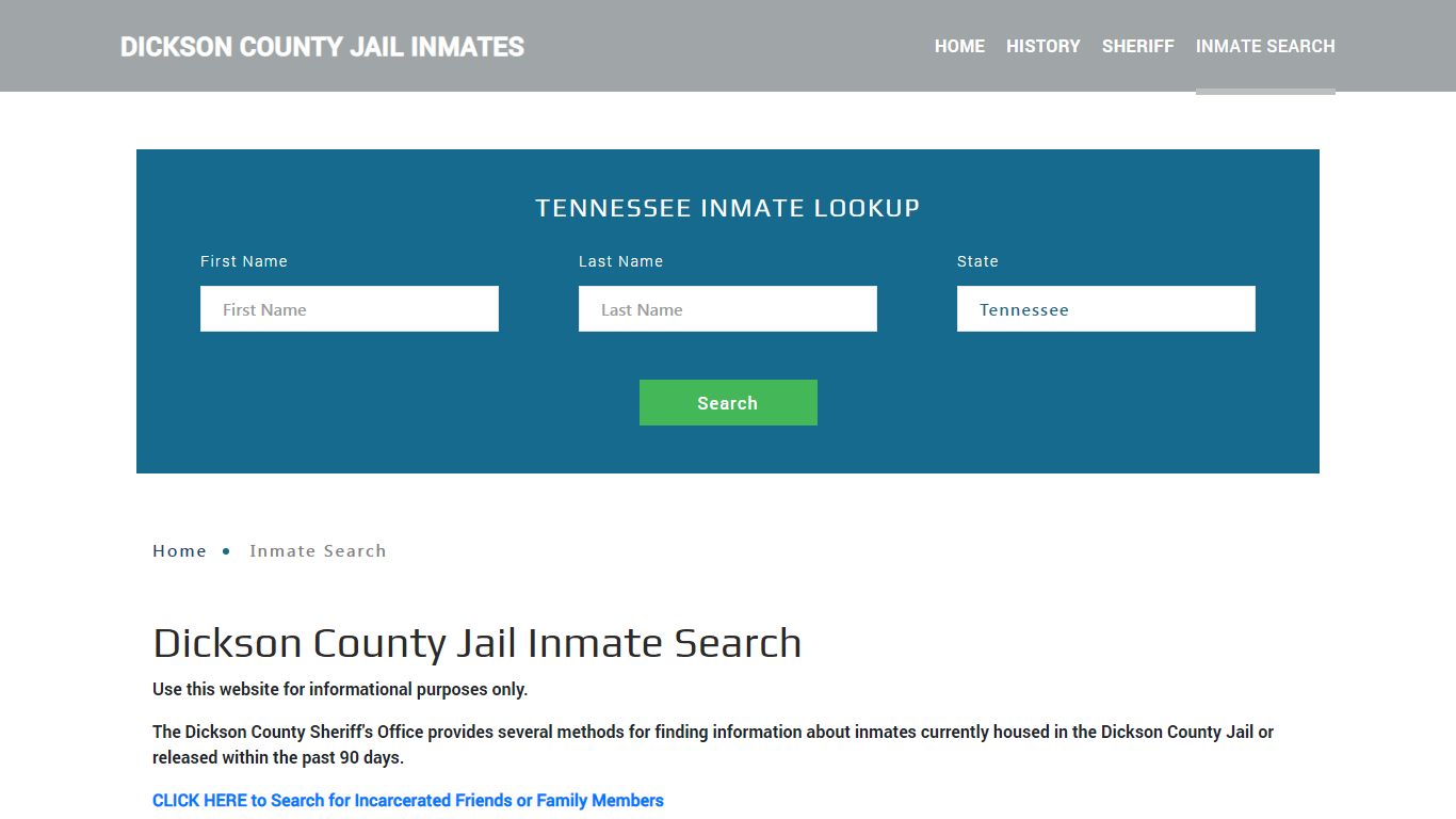 Dickson County, TN Detainee Lookup